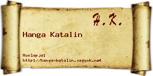Hanga Katalin névjegykártya